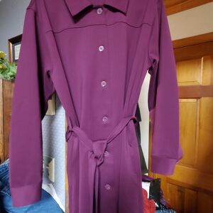 Women's Mulberry Color Button Front  Jacket